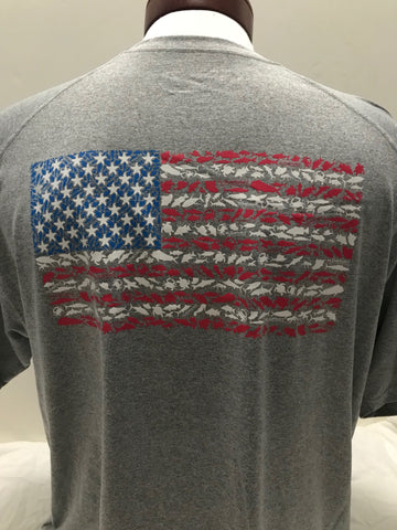American Flag Short Sleeve Sport Shirt
