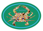 Crab Camo Oval Sticker