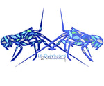 Lobster Fish Camo Youth Performance Shirt - White w/ Blue / X-Small - Performance Shirt - H2Overboard - 3