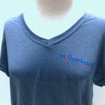 American Flag Ladies Short Sleeve V-Neck Sport Shirt