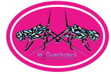 Lobster Camo Oval Sticker - Black Lobster - Hot Pink/White - Stickers - H2Overboard - 3
