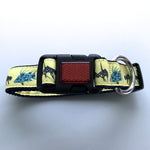 Dog Collar with Red Reflector Buckle - 1" webbing