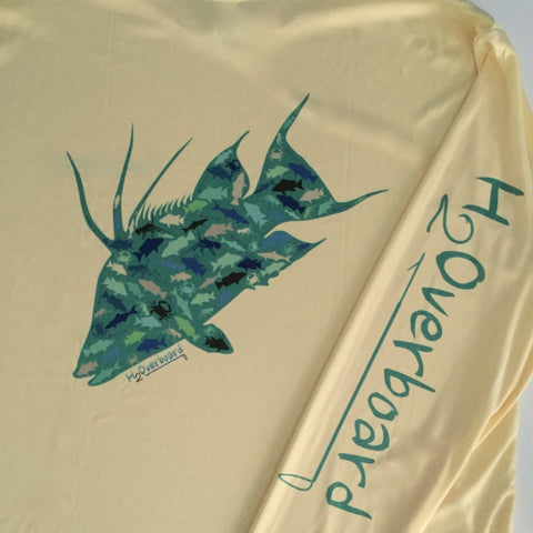 Hogfish Fish Camo Performance Shirt - Fighting Lady Yellow / Small - Performance Shirt - H2Overboard - 1