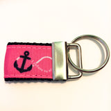 Mini Key Fob - I Refuse to Sink - Pink on Black - Key Fob - H2Overboard - 7