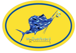 Sailfish Camo Oval Sticker - Yellow/Blue - Stickers - H2Overboard - 2