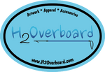 H2Overboard Oval Sticker - Light Blue/Black - Stickers - H2Overboard - 6
