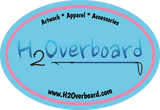 H2Overboard Oval Sticker - Light Blue/Light Pink - Stickers - H2Overboard - 5