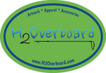 H2Overboard Oval Sticker - Lime Green/Blue - Stickers - H2Overboard - 11