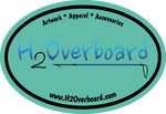 H2Overboard Oval Sticker - Mint/Black - Stickers - H2Overboard - 7