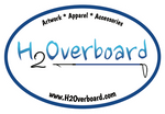 H2Overboard Oval Sticker - White/Blue - Stickers - H2Overboard - 2