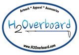 H2Overboard Oval Sticker - White/Blue - Stickers - H2Overboard - 2