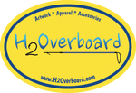 H2Overboard Oval Sticker - Yellow/Blue - Stickers - H2Overboard - 9