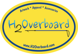 H2Overboard Oval Sticker - Yellow/Blue - Stickers - H2Overboard - 9