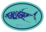 Tuna Camo Oval Sticker