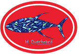 Tuna Camo Oval Sticker